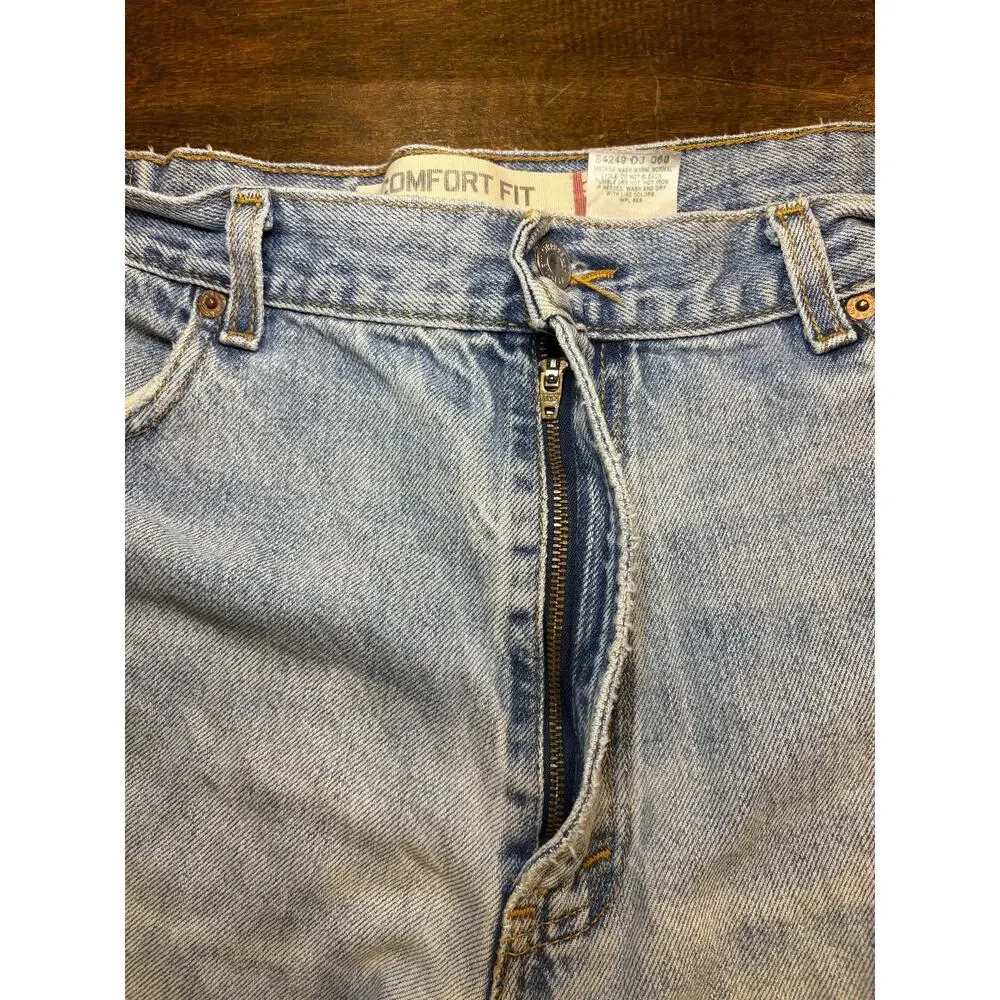 VTG 2004 Levi's 560 Loose Tapered Baggy Y2K Jeans Light Wash 37x30.5 Tag 38x32